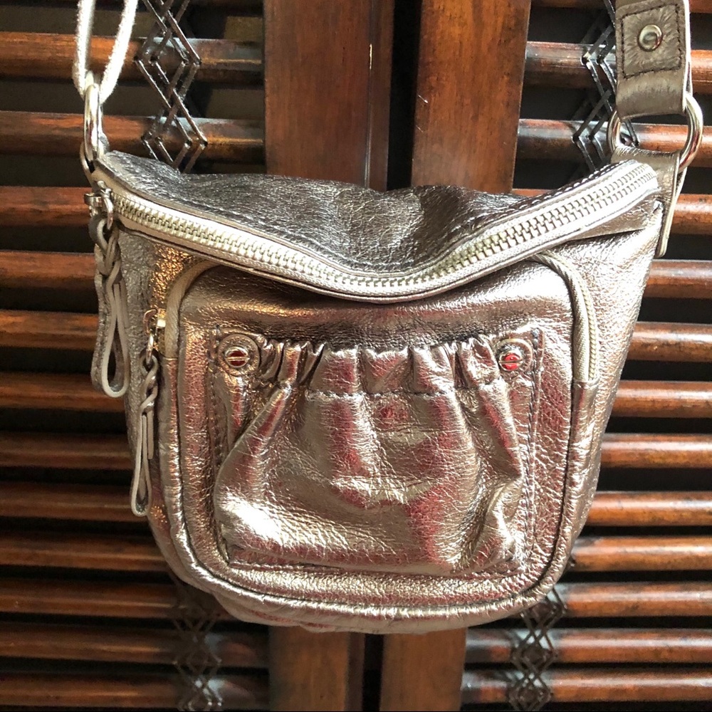 The Sak crossbody gold leather bag